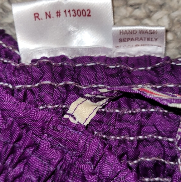 India Boutique Purple Smocked Patchwork Dress - Picture 4 of 7